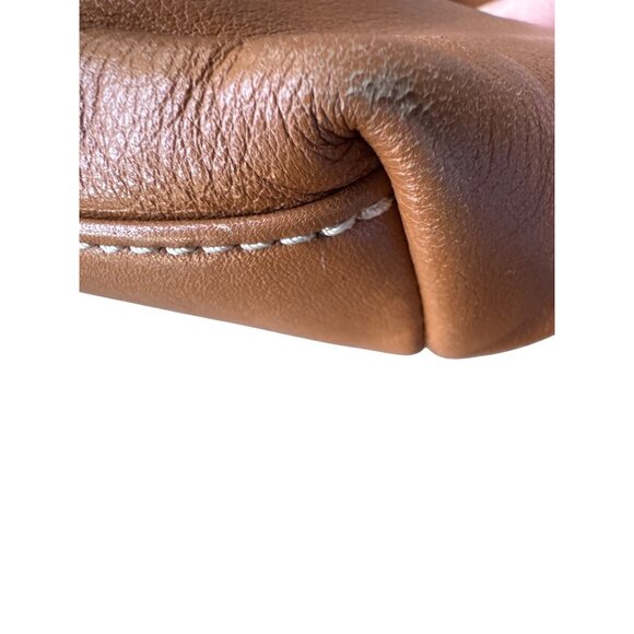 Vintage Y2K North Style Brown Leather Shoulder Tote Bag Purse Satchel Handbag - Picture 11 of 13